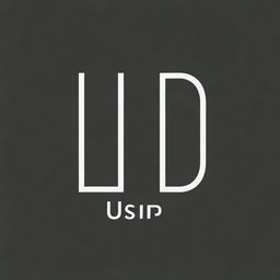 Create a logo for UISP+ focusing on a typographic design