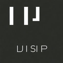 Design a logo for UISP+ with an elegant, modern sans-serif font