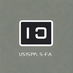 Design a logo for UISP+ with an elegant, modern sans-serif font