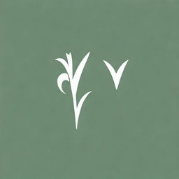 Create a vector logo featuring a white gladiolus flower integrated into the shape of the letter 'Y'