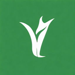 Create a vector logo featuring a white gladiolus flower integrated into the shape of the letter 'Y'