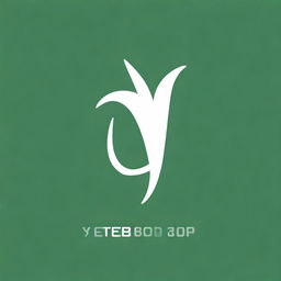 Create a vector logo featuring a white gladiolus flower integrated into the shape of the letter 'Y'