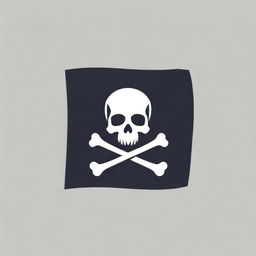 A skull and crossbones upon a dark flag, incorporating elements of classic pirate design into a modern logo aesthetics.