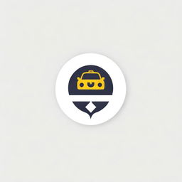 A stylish and modern logo for a taxi company, integrating elements of transportation and urban aesthetics.