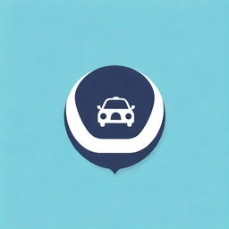 A stylish and modern logo for a taxi company, integrating elements of transportation and urban aesthetics.