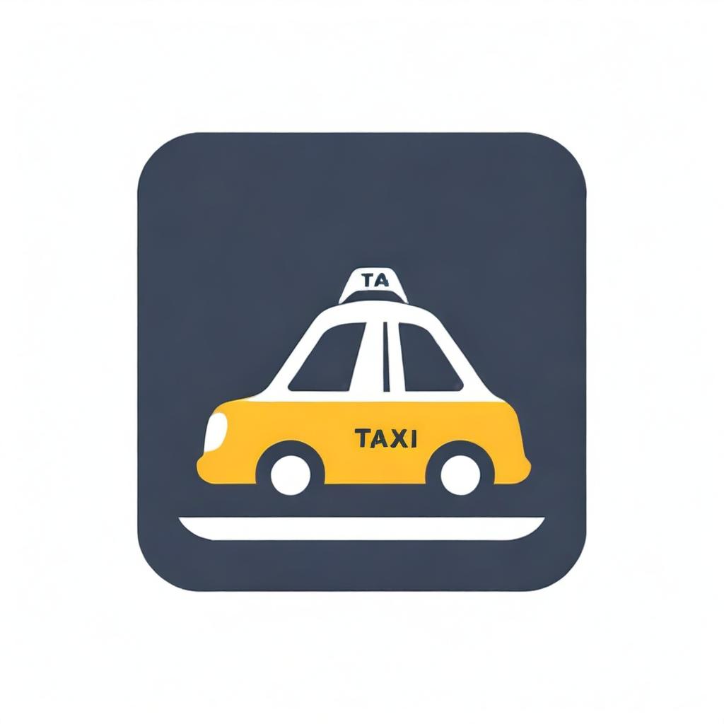 The same modern taxi company logo, but now with an additional space specifically designed to incorporate a cell-phone number.