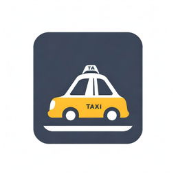 The same modern taxi company logo, but now with an additional space specifically designed to incorporate a cell-phone number.