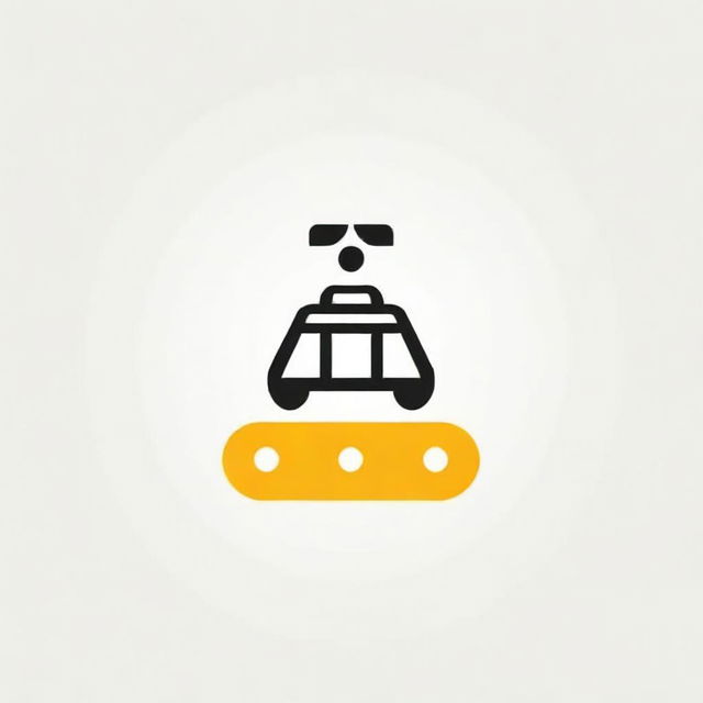 The same modern taxi company logo, but now with an additional space specifically designed to incorporate a cell-phone number.