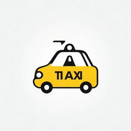 The same modern taxi company logo, but now with an additional space specifically designed to incorporate a cell-phone number.