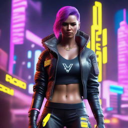 Create a detailed image of Panam Palmer, a character from Cyberpunk 2077