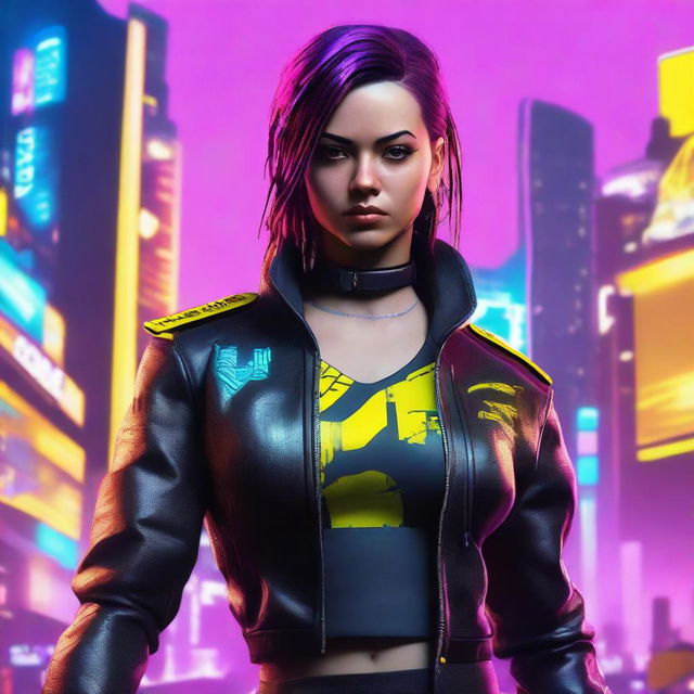 Create a detailed image of Panam Palmer, a character from Cyberpunk 2077