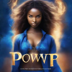 Create a blue fantasy book cover with the title 'Power'