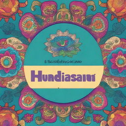 Design a cover page for a children's coloring book with a Hindustani theme