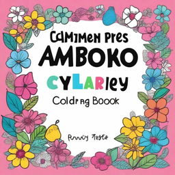 Create a cover page for a children's coloring book