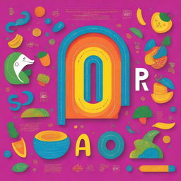 Create a cover for an educational children's book focused on the Gujarati alphabet