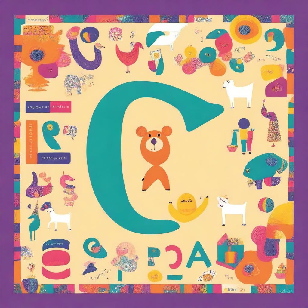 Create a cover for an educational children's book focused on the Gujarati alphabet