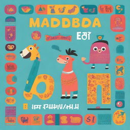 Create a cover for an educational children's book focused on the Gujarati alphabet