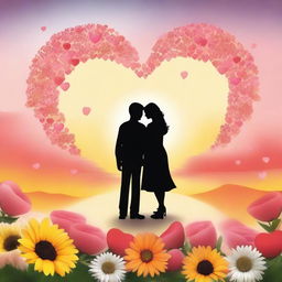 A heartwarming image illustrating 'All The Reasons Why I Love You' with various romantic elements such as hearts, flowers, and a couple holding hands