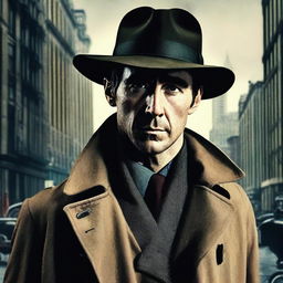 A detective movie poster featuring Lee Pace in the main role