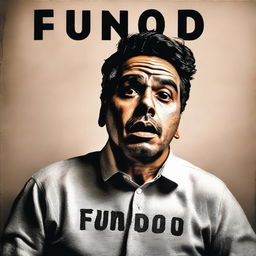 A surprised Juan Pantoja with the word 'funado' written above him, set against a sad background