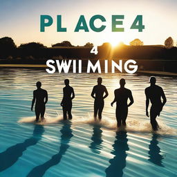 A dramatic cover photo featuring the words 'Place 4 Swimming' in bold, striking font