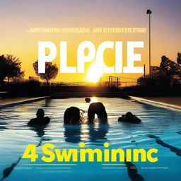 A dramatic cover photo featuring the words 'Place 4 Swimming' in bold, striking font