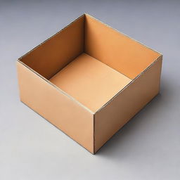 Design a thin cardboard box with dimensions 5 cm high, 25 cm wide, and 25 cm long