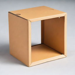 Design a thin cardboard box with dimensions 5 cm high, 25 cm wide, and 25 cm long