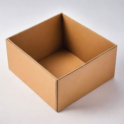 Design a thin cardboard box with dimensions 5 cm high, 25 cm wide, and 25 cm long