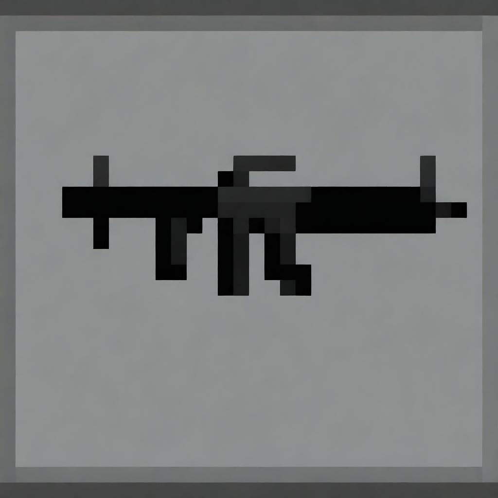 Create a pixel art version of an MP7 submachine gun in a 32x32 pixel grid