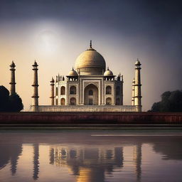 Generate a captivating image for a YouTube thumbnail about the 'Hidden Secrets of the Taj Mahal