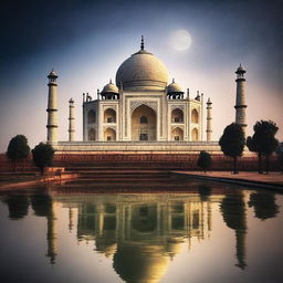 Generate a captivating image for a YouTube thumbnail about the 'Hidden Secrets of the Taj Mahal