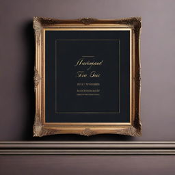 A horizontal vintage art frame mockup with dimensions 8x6 inches