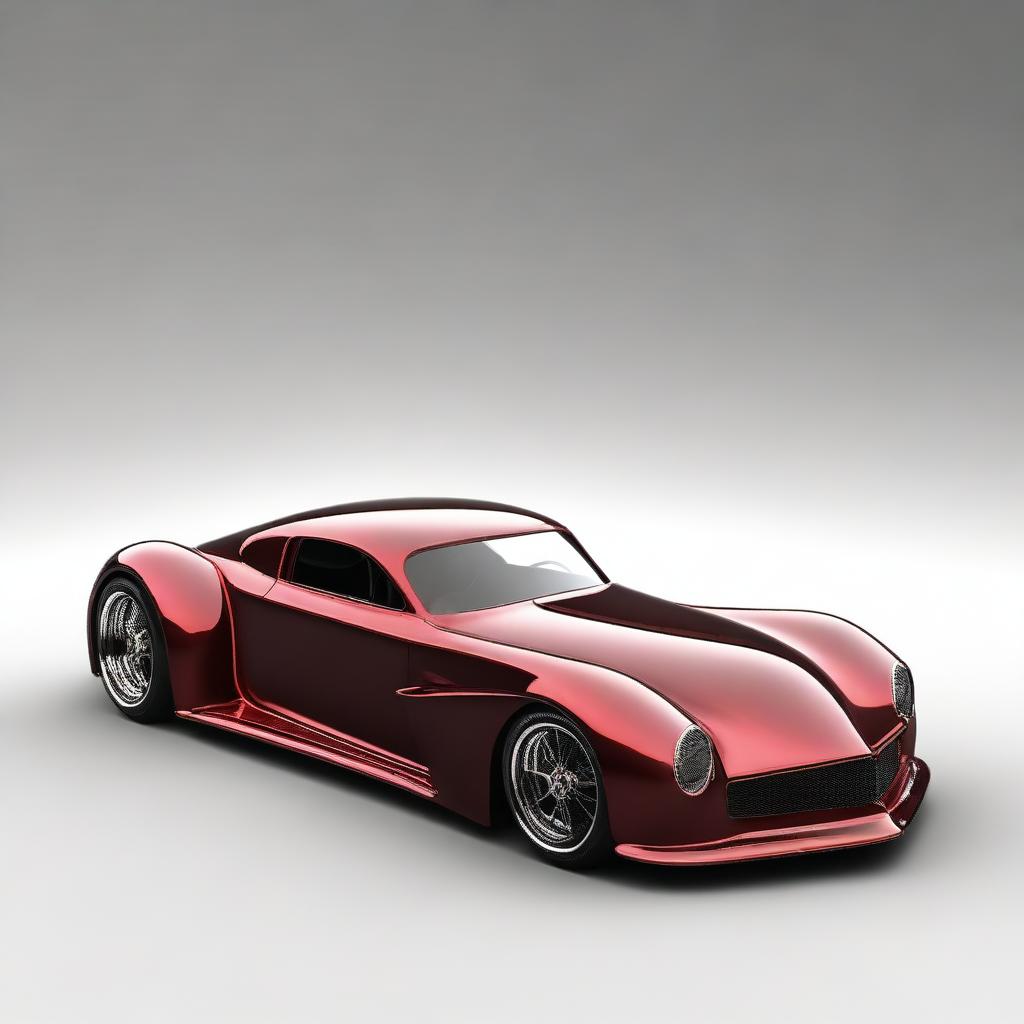 Create a custom hypercar inspired by a 1939 black cherry Chevy coupe