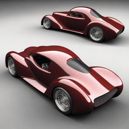 Create a custom hypercar inspired by a 1939 black cherry Chevy coupe