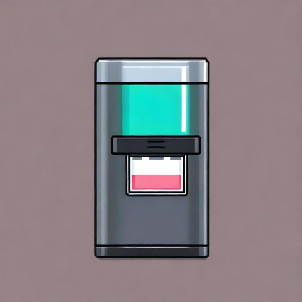 A pixel art image of an automatic dispenser