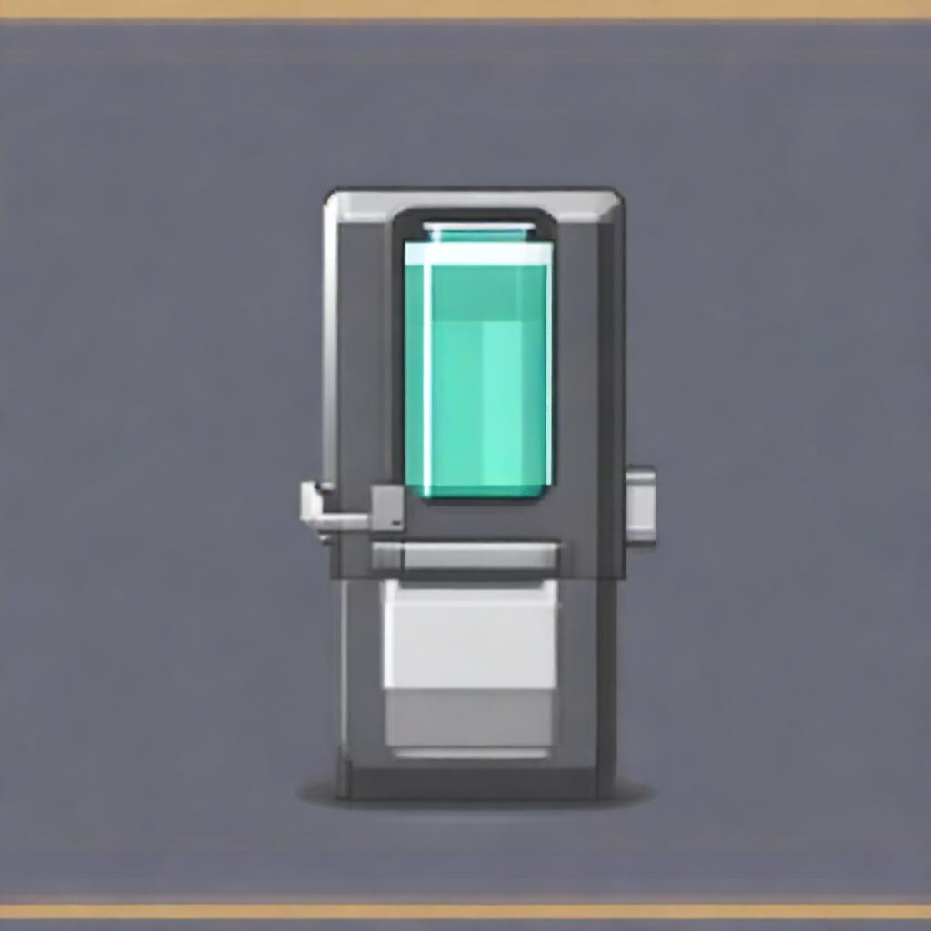 A pixel art image of an automatic dispenser