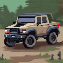 A pixel art image of a Montero truck