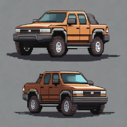 A 2D pixel art image of a Montero truck