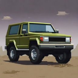 A 2D pixel art image of a Montero truck