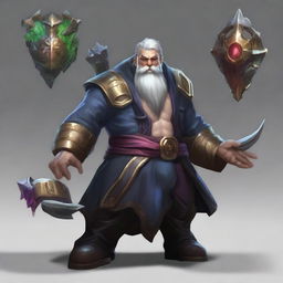 Imagen de Maestro Yi del juego League of Legends, inicialmente perdiendo todas las teamfights, pero destacándose en el farmeo y la realización de objetivos