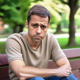 A 35-year-old man with short hair and cinnamon-colored skin