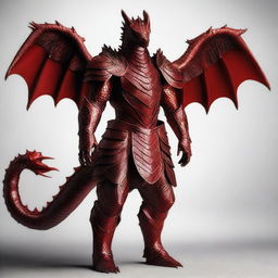 A magnificent suit of magical armor crafted with the scales of a red dragon