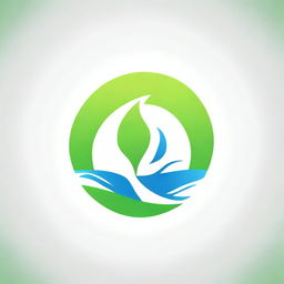 Create a logo for a hydroelectric power plant that promotes green and clean energy