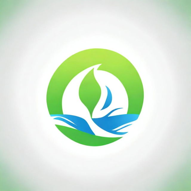 Create a logo for a hydroelectric power plant that promotes green and clean energy