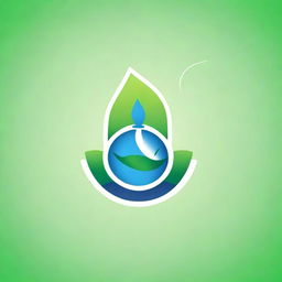 Create a logo for a hydroelectric power plant that promotes green and clean energy