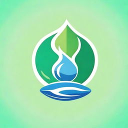 Create a logo for a hydroelectric power plant that promotes green and clean energy