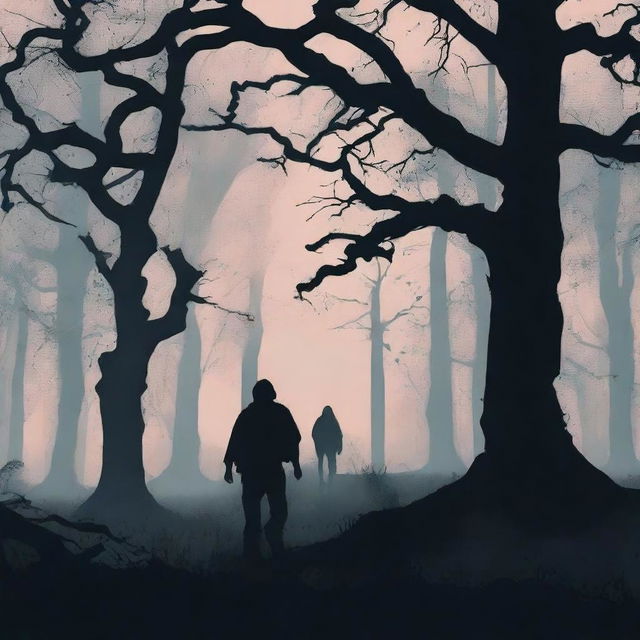 Create a haunting and atmospheric book cover for 'The Violence Behind The Dead