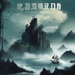 A captivating book cover for a novel titled '欢迎来到恶魔岛' (Welcome to Devil Island)