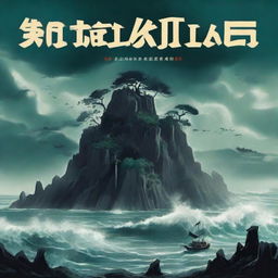 A captivating book cover for a novel titled '欢迎来到恶魔岛' (Welcome to Devil Island)